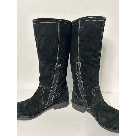 Manas Design Perlita Black Leather Fold down Fur Lined Boots EU 36 - Picture 5 of 10